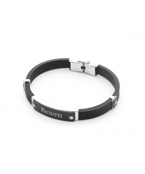 Bracciale BLACK RUBBER 4US Cesare Paciotti Uomo 4us Cesare Paciotti