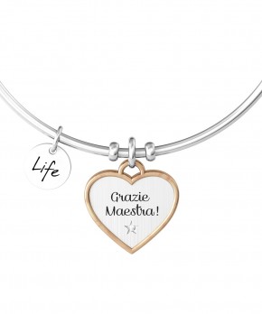 Bracciale CUORE - GRAZIE MAESTRA Kidult Donna Kidult