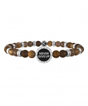 Bracciale NEVER GIVE UP - TENACIA Kidult Uomo Kidult