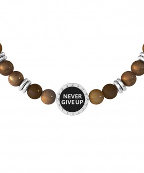 Bracciale NEVER GIVE UP - TENACIA Kidult Uomo Kidult