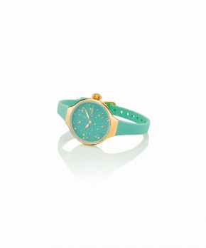 Orologio NOUVEAU CHÉRIE SLIDING STAR GOLD VERDE Hoops Donna Hoops