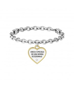 Bracciale CUORE - NONNA ECCEZIONALE Kidult Donna Kidult