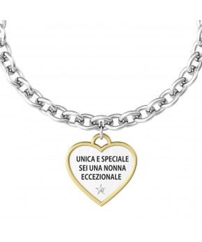 Bracciale CUORE - NONNA ECCEZIONALE Kidult Donna Kidult