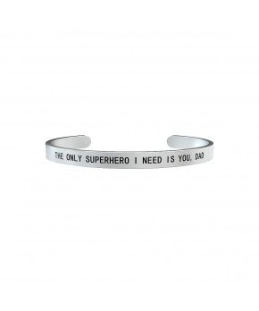 Bracciale THE ONLY SUPERHERO I NEED IS YOU, DAD Kidult Uomo Kidult