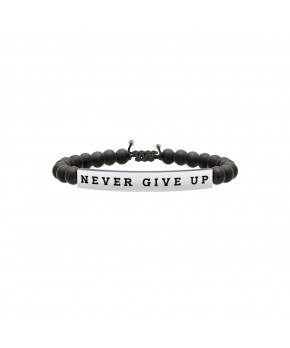 Bracciale NEVER GIVE UP - TENACIA Kidult Uomo Kidult