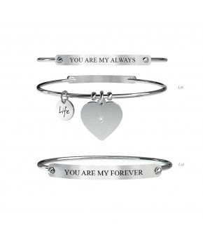 Set 2 Bracciali LUI & LEI - ALWAYS & FOREVER Kidult Donna Uomo Kidult