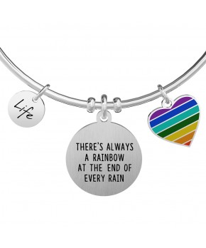 Bracciale THERE'S ALWAYS A RAINBOW AT THE END OF EVERY RAIN Kidult Donna Kidult