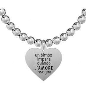 Bracciale CUORE - L'AMORE INSEGNA Kidult Donna Kidult